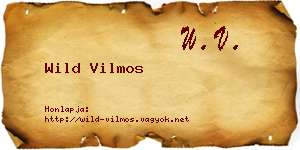 Wild Vilmos névjegykártya