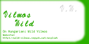 vilmos wild business card
